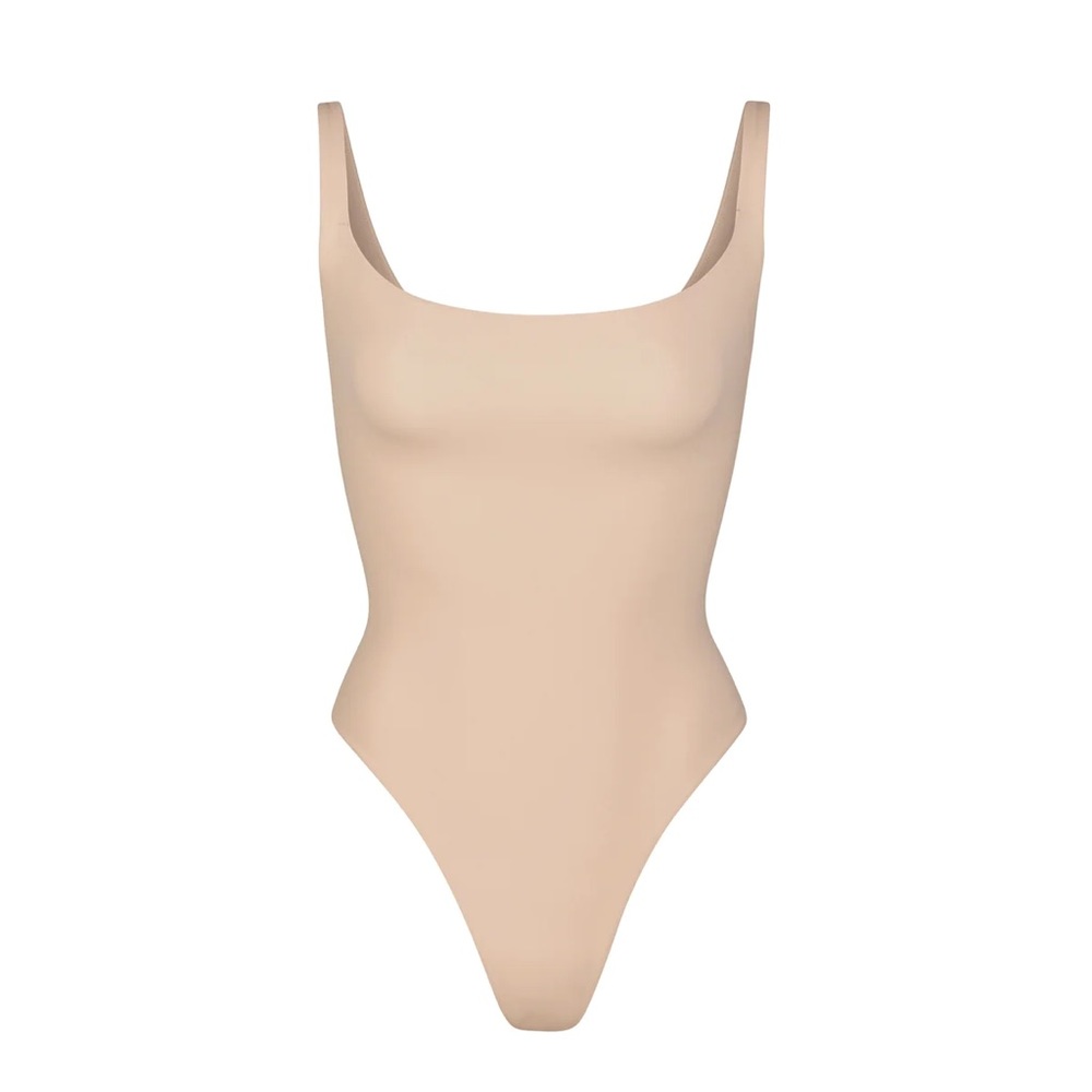 NWT Skims Fits Everybody Square Neck Thong Bodysuit in Mica Women’s XS